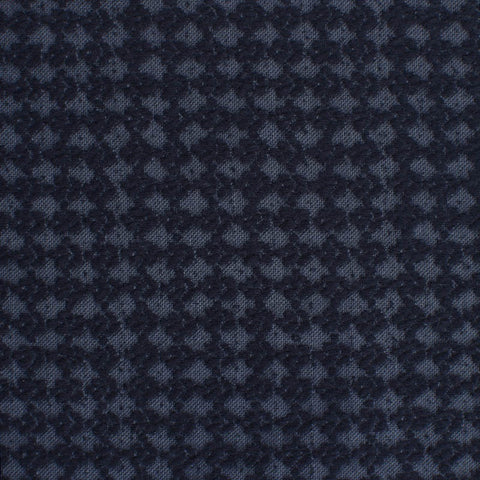 Dark Blue Tone-on-Tone Diamond Interlock Knit, Polyester