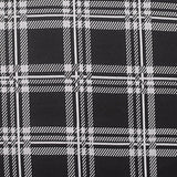 Black Bold-Plaid Interlock Knit, Polyester — texture