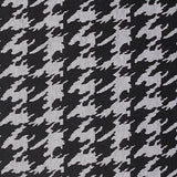 Black Houndstooth Interlock Knit, Polyester — texture