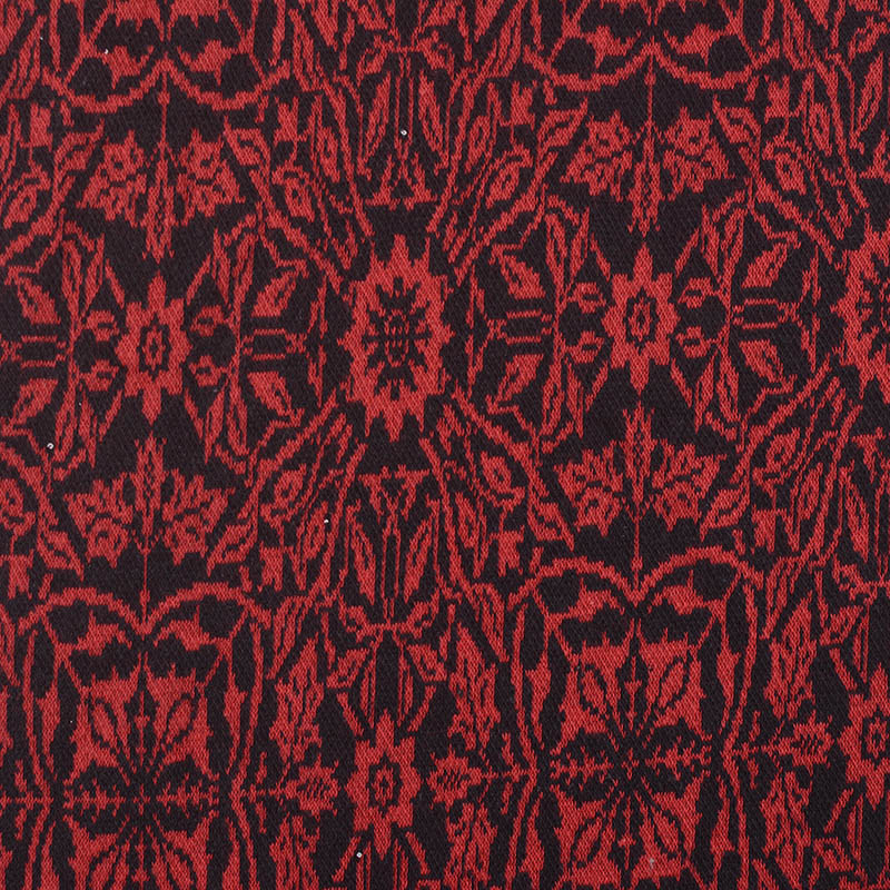 Red Floral Jacquard, Cotton