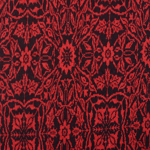Red Floral Jacquard, Cotton