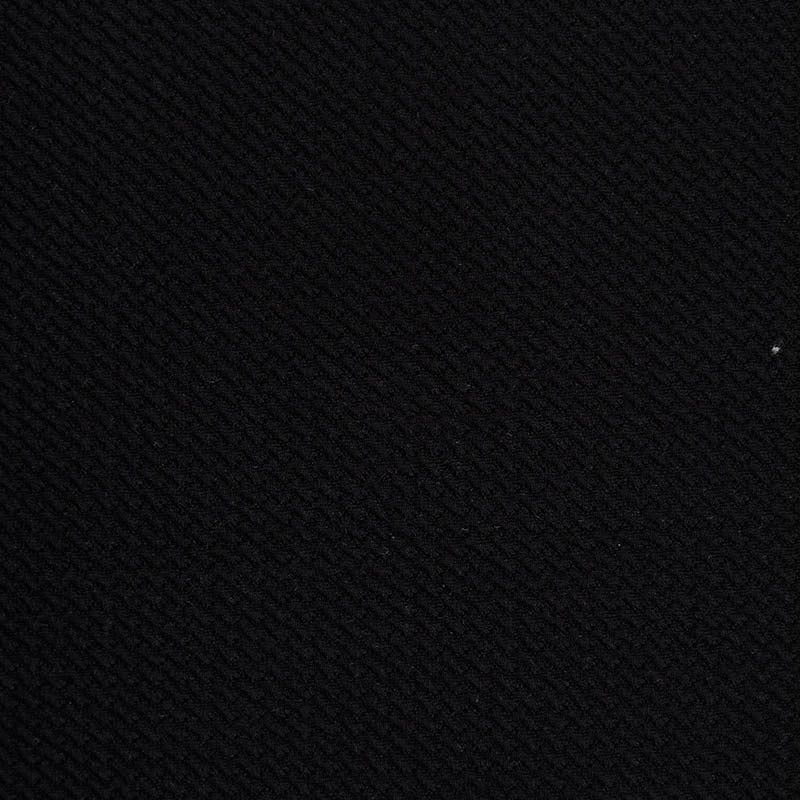 Jacquard Polyester Stretch Interlock Knit Fabric, 209 gsm, 150 cm — Black