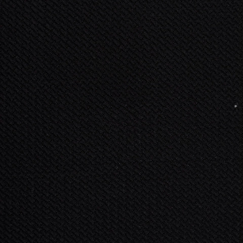 Jacquard Polyester Stretch Interlock Knit Fabric, 209 gsm, 150 cm — Black