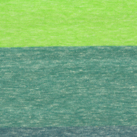 Lime Horizontal-Stripe Jersey Knit, Cotton-Poly