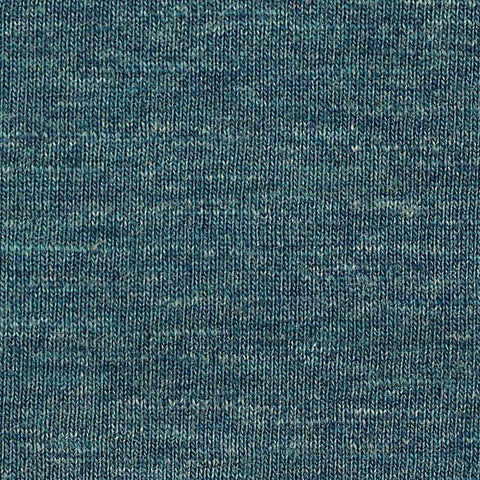 Blue-Green Heather Jersey Knit, Cotton-Poly