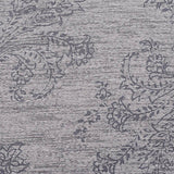 Grey Tone-on-Tone Floral Jersey Knit, Viscose — texture