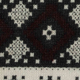 Burgundy Geometric-Diamond Jacquard, Polyester — texture