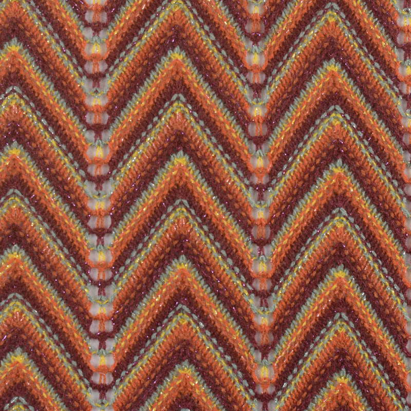 Red Chevron Jacquard