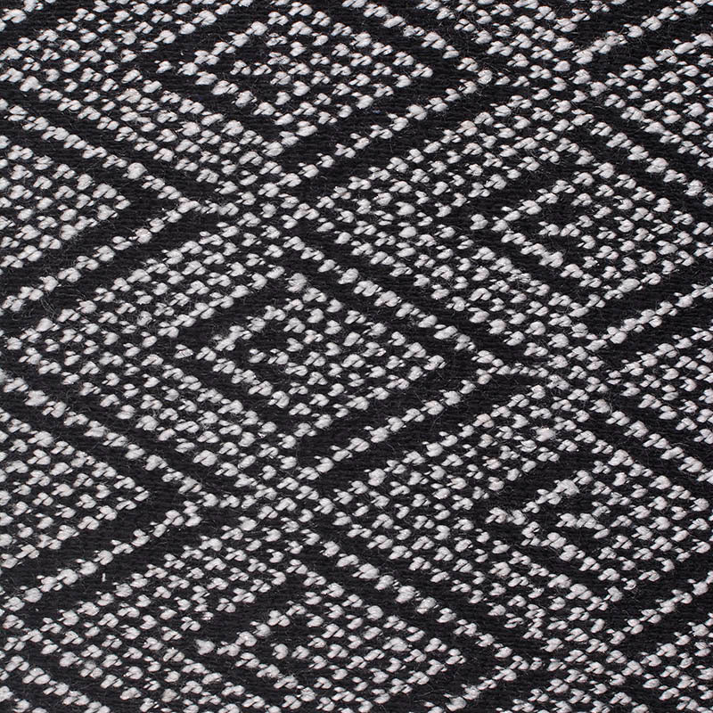 Black Zigzag Interlock Knit, Polyester, 377 gsm