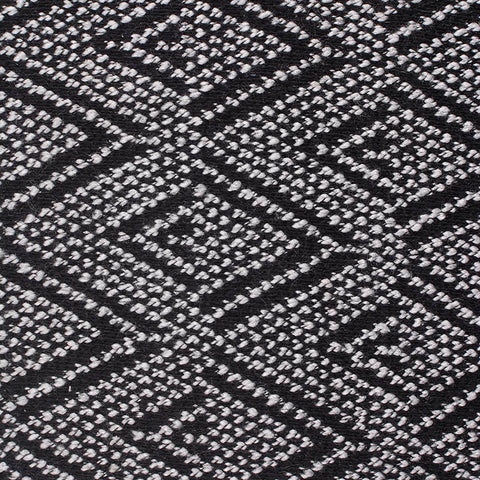 Black Zigzag Interlock Knit, Polyester, 377 gsm