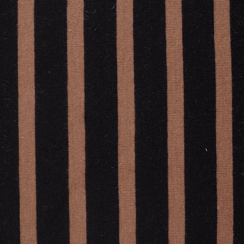 Black Vertical-Stripe Fleece, Cotton-Poly