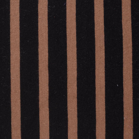 Black Vertical-Stripe Fleece, Cotton-Poly