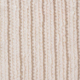Striped Acrylic Polyester Blend Knit Fabric, 216 gsm, 150 cm — White