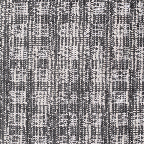 Dark Grey Geometric Interlock Knit, Poly-Cotton