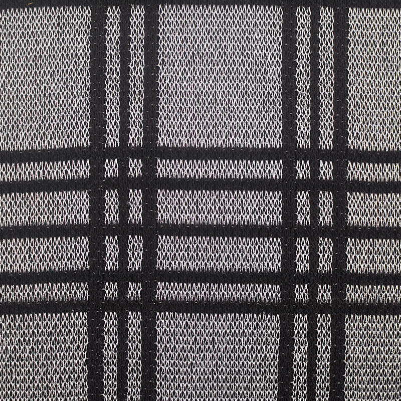 Black Plaid Knit, Metallic-Poly