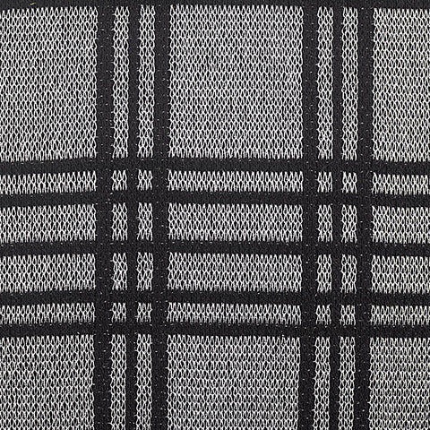 Black Plaid Knit, Metallic-Poly