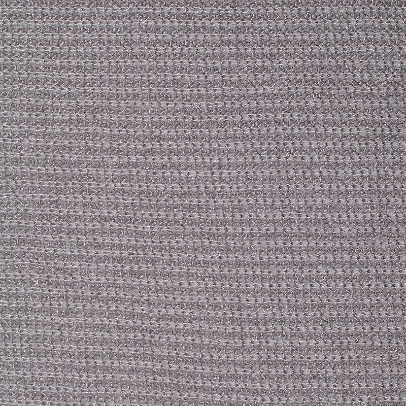 Polyester Metallic Rib Knit Fabric, 183 gsm, 152 cm — Grey