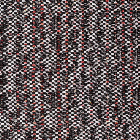 Black Vertical-Stripe Interlock Knit, Polyester, 275 gsm