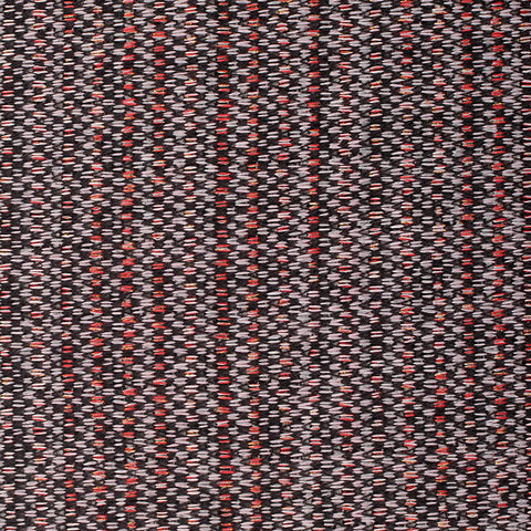 Black Vertical-Stripe Interlock Knit, Polyester, 275 gsm