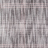 Black Irregular-Plaid Interlock Knit, Poly-Cotton
