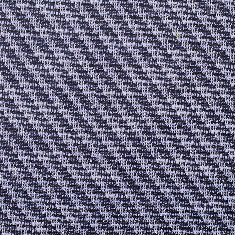 Black Houndstooth Jacquard, Poly-Cotton, 207 gsm