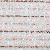 Brown Horizontal-Stripe Chunky Knit, Poly-Viscose — texture