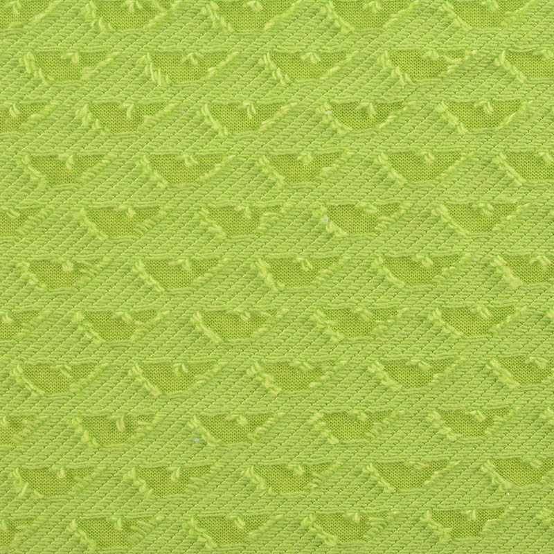 Lime Geometric French Terry, Polyester