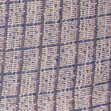 Plaid Polyester Viscose Metallic Interlock Knit Fabric, 459 gsm, 170 cm — Grey — texture