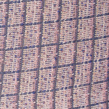 Plaid Polyester Viscose Metallic Interlock Knit Fabric, 459 gsm, 170 cm — Grey