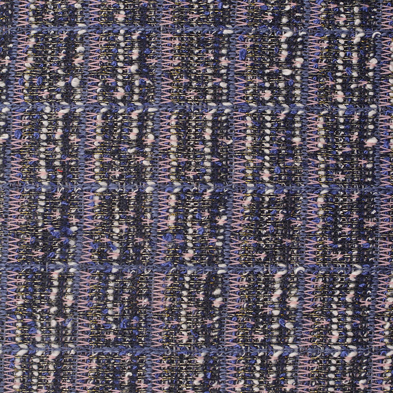 Navy Textured Interlock Knit, Poly-Viscose