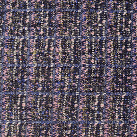 Navy Textured Interlock Knit, Poly-Viscose