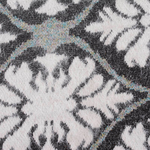 White Iridescent-Line Jacquard, Nylon-Poly