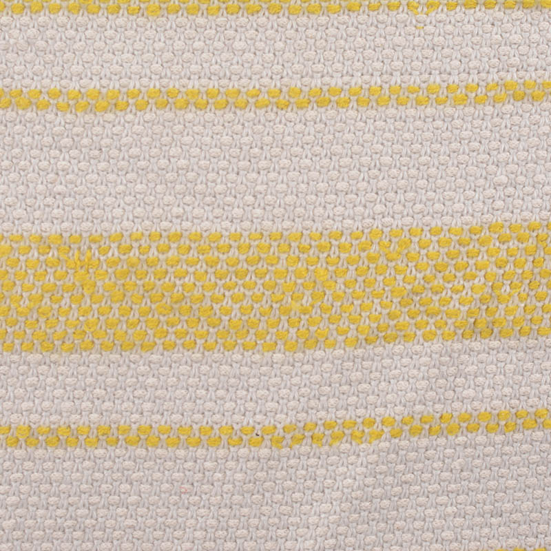 Cream Horizontal-Stripe Chunky Knit, Polyester, 417 gsm