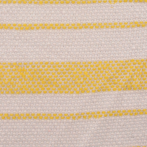 Cream Horizontal-Stripe Chunky Knit, Polyester, 417 gsm