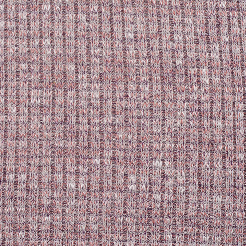 Pink Marl Rib Knit, Viscose-Poly, 284 gsm