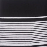 Black Horizontal-Stripe Jersey Knit, Cotton-Modal