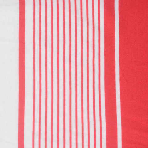 Red Vertical-Stripe Jersey Knit, Cotton-Modal