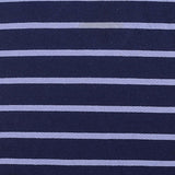 Navy Horizontal-Stripe Jersey Knit, Cotton-Modal — texture