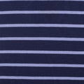 Navy Horizontal-Stripe Jersey Knit, Cotton-Modal, 170 gsm