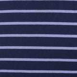 Navy Horizontal-Stripe Jersey Knit, Cotton-Modal