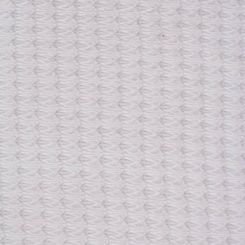 White Tone-on-Tone Chunky Knit, Polyester, 150 gsm