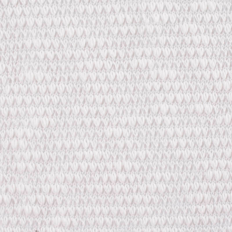 White Tone-on-Tone Chunky Knit, Cotton-Poly