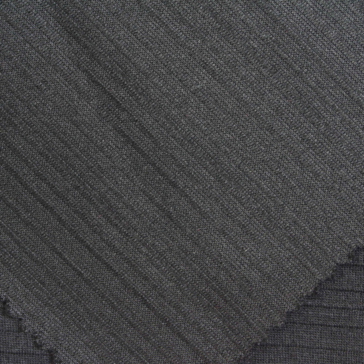 Striped Polyester Stretch Knit Fabric, 255 gsm, 155 cm — Grey