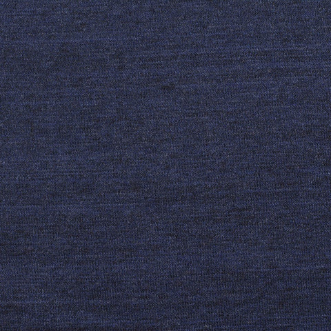 Dark Blue Marl Rib Knit, Cotton-Poly, 381 gsm