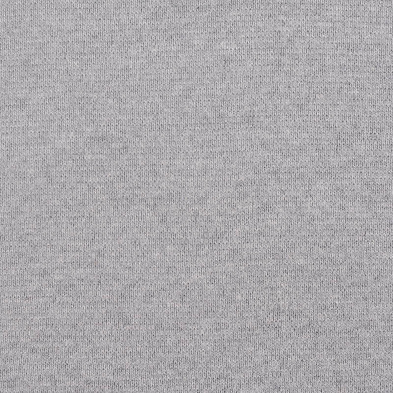 Light Grey Marl Rib Knit, Cotton, 480 gsm