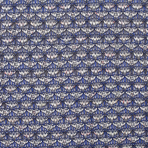 Blue Textured Chunky Knit, Poly-Cotton