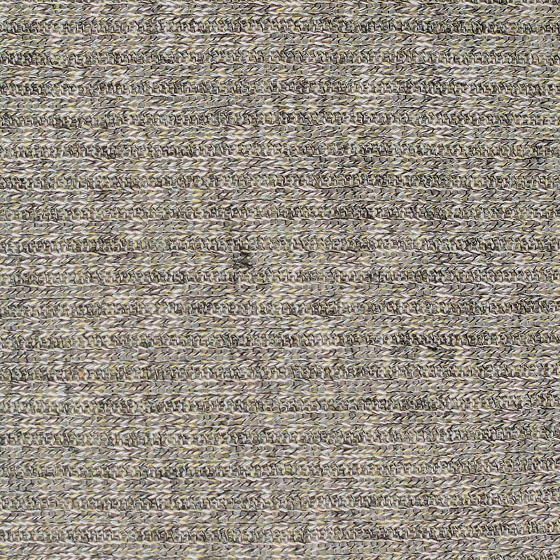 Grey Heathered-Marl Rib Knit, Polyester, 331 gsm