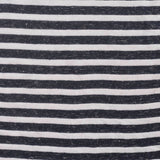 Black Horizontal-Stripe Jersey Knit, Viscose-Poly