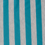 Teal Vertical-Stripe Jersey Knit, Poly-Cotton