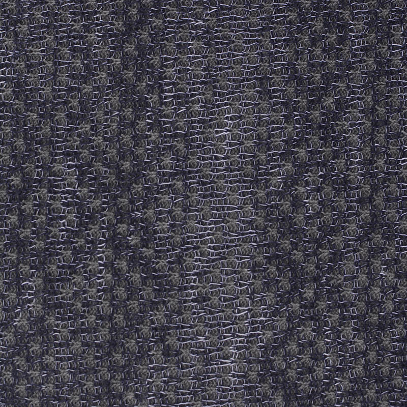Dark Grey Textured-Grid Chunky Knit, Cotton-Poly